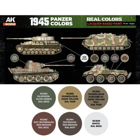 AK - Set de peintures Real Colors : 1945 Panzer Colors