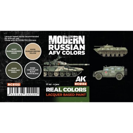 AK - Set de peintures Real Colors : Modern Russian Afv Colors