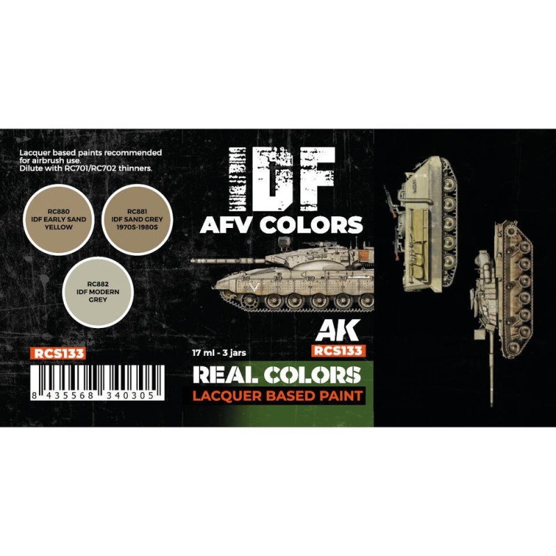 AK - Set de peintures Real Colors : IDF Afv Colors