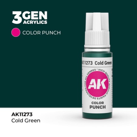 AK - Peinture 3gen : Cold Green Color Punch - 17 ml