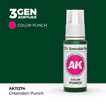 AK - Peinture 3gen : Greenskin Punch Color Punch - 17 ml