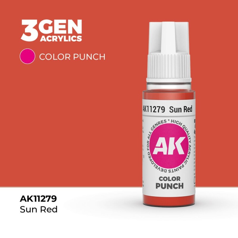 AK - Peinture 3gen : Sun Red Color Punch - 17 ml