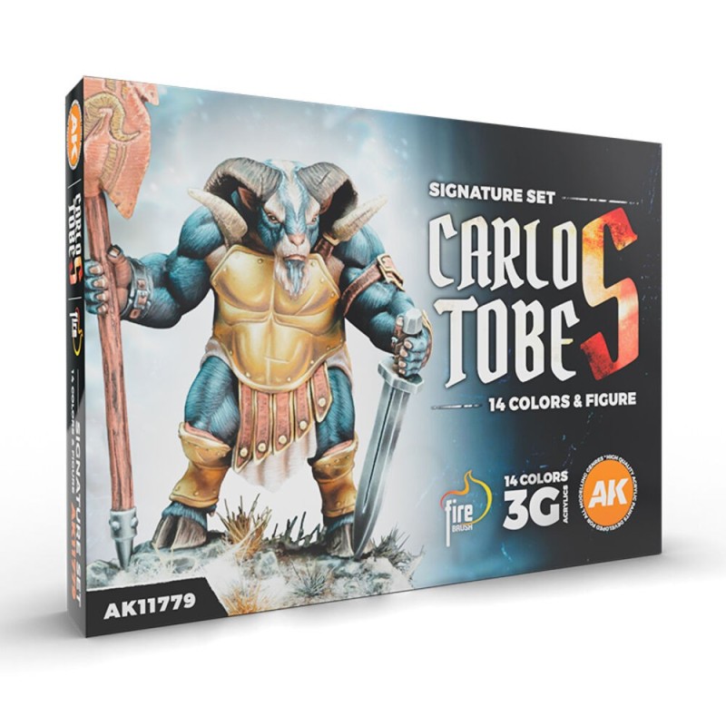 AK - Set de peintures 3gen : Signature . Carlos Tobes - 14 Colors + Figure