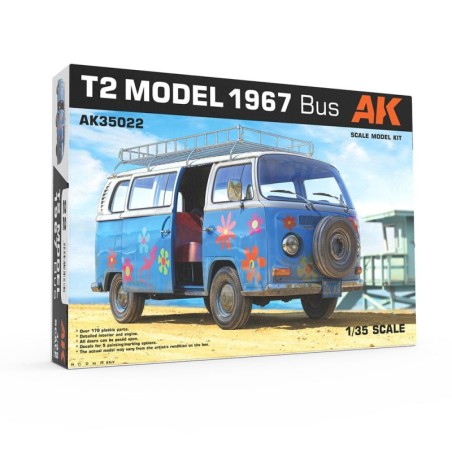 AK - Kit de modélisme : T2 Model 1967 Bus 1/35 scale