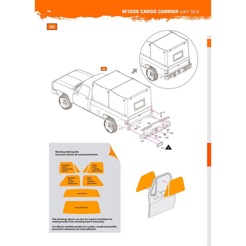  AK - Kit de modélisme : M1008 Troop Carrier With Tarp