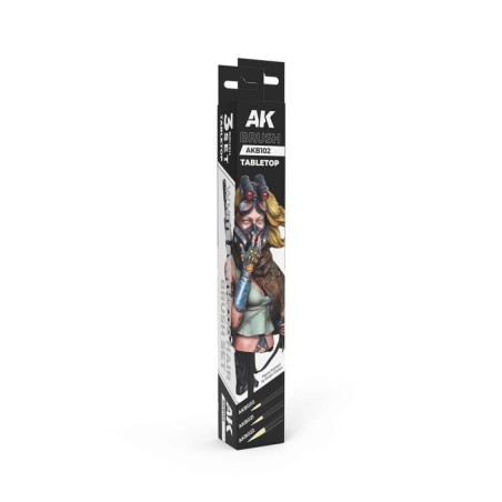 AK - Tabletop Syntethic Brushes (3 Brushes)