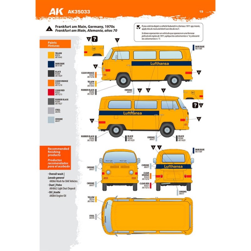  AK - Kit de modélisme : Volkswagen T2 Model 1967 Airport Bus