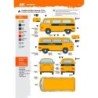  AK - Kit de modélisme : Volkswagen T2 Model 1967 Airport Bus