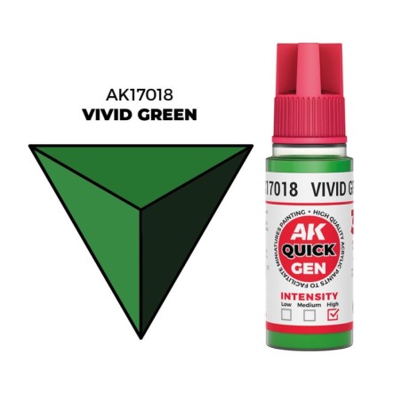 AK - Peinture Quick Gen : Vivid Green - 18 ml