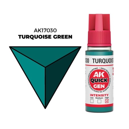 AK - Peinture Quick Gen : Turquoise Green - 18 ml