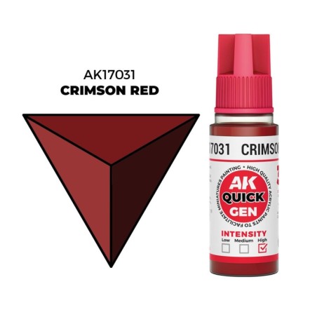 AK - Peinture Quick Gen : Crimson Red - 18 ml