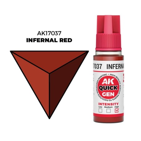 AK - Peinture Quick Gen : Infernal Red - 18 ml