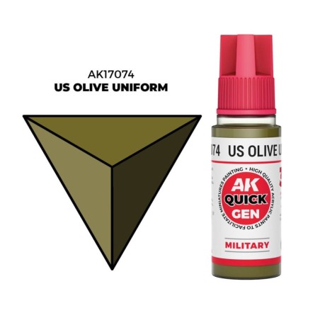 AK - Peinture Quick Gen : US Olive Uniform - 18 ml