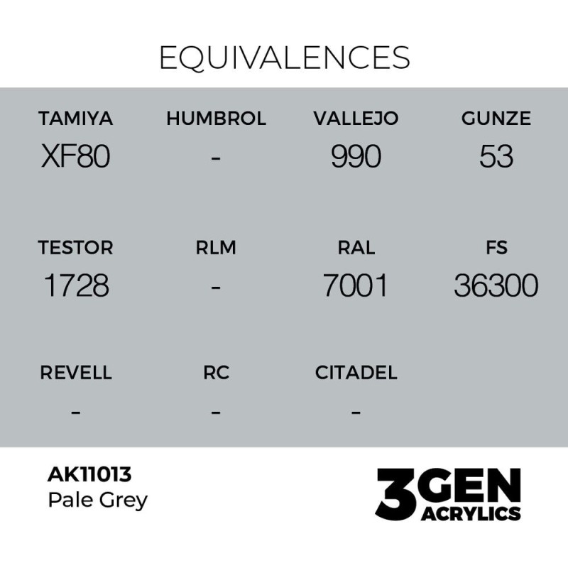  AK - Peinture 3gen : Pale Grey - 17 ml