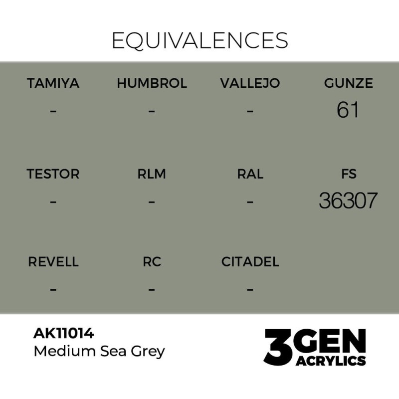  AK - Peinture 3gen : Medium Sea Grey - 17 ml