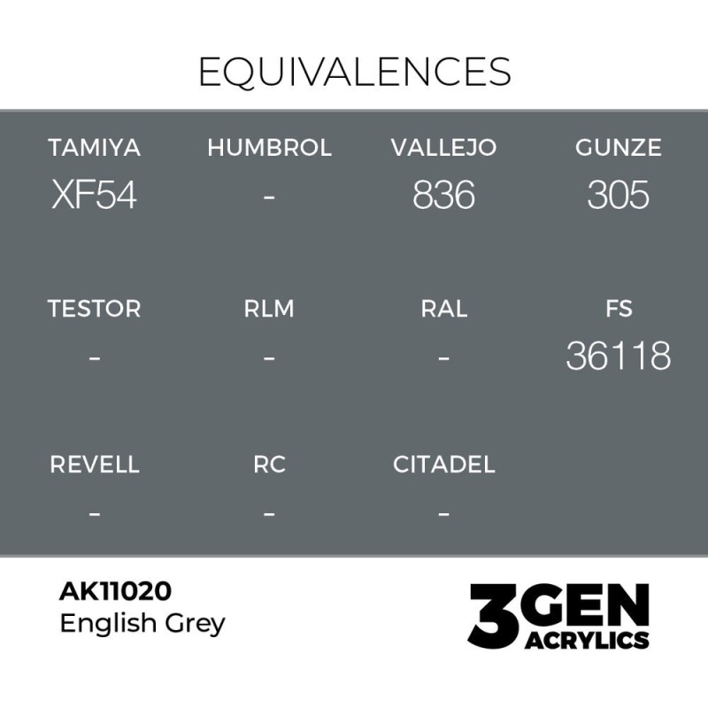  AK - Peinture 3gen : Inglés Grey - 17 ml