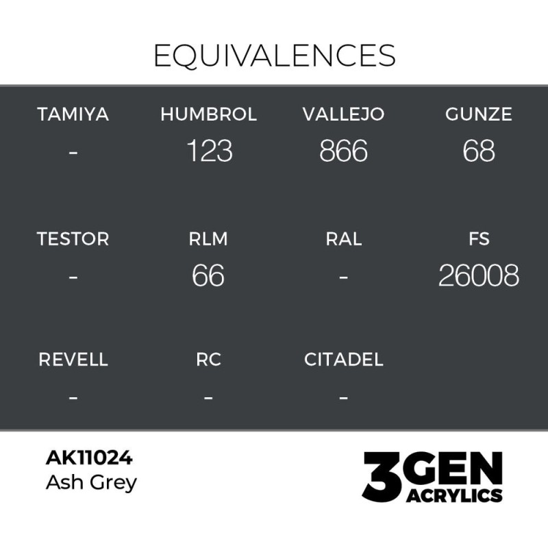  AK - Peinture 3gen : Ash Grey - 17 ml