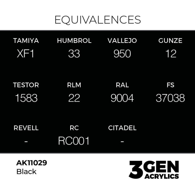  AK - Peinture 3gen : Black - 17 ml