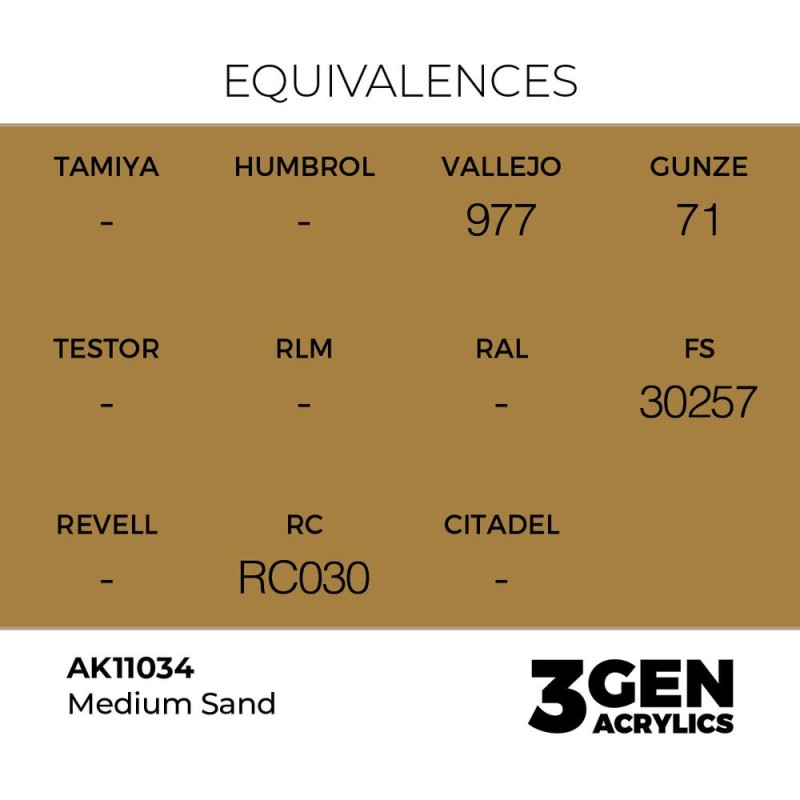  AK - Peinture 3gen : Medium Sand - 17 ml