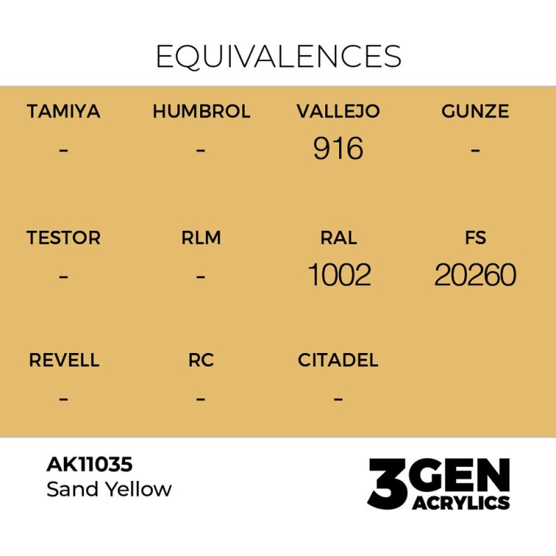  AK - Peinture 3gen : Sand Yellow - 17 ml