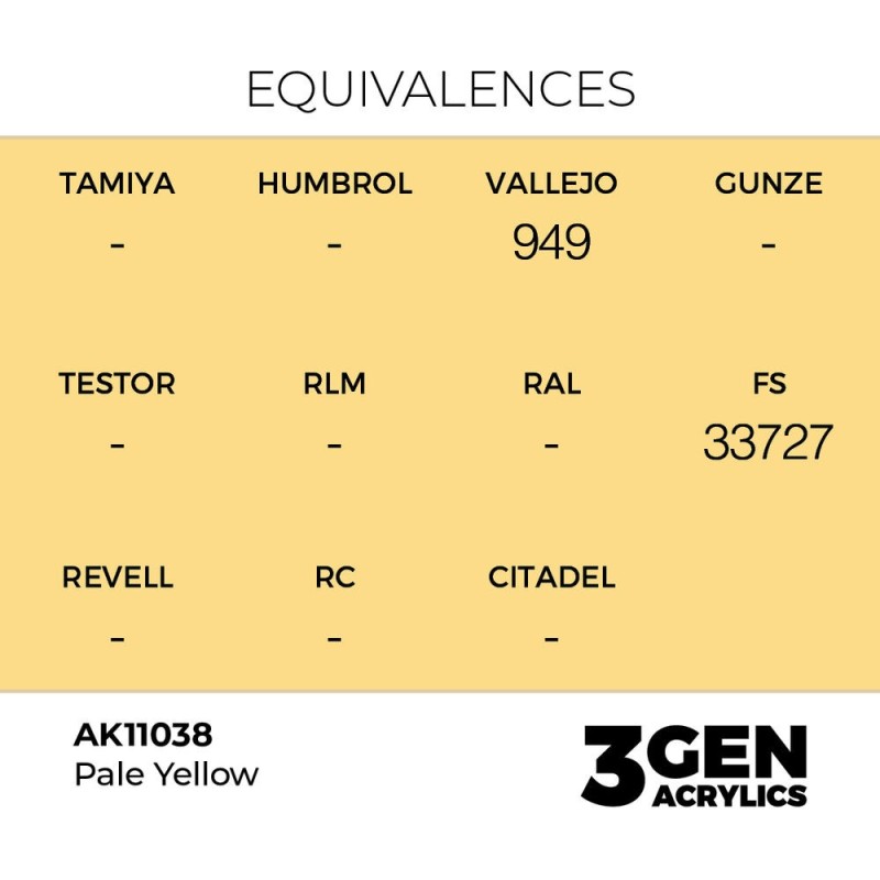  AK - Peinture 3gen : Pale Yellow - 17 ml