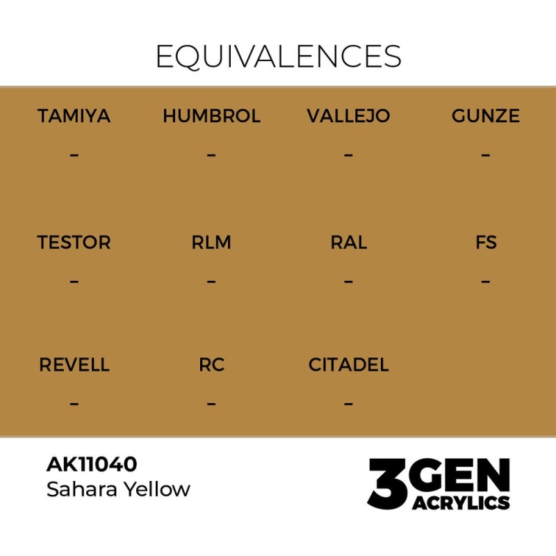  AK - Peinture 3gen : Sahara Yellow - 17 ml