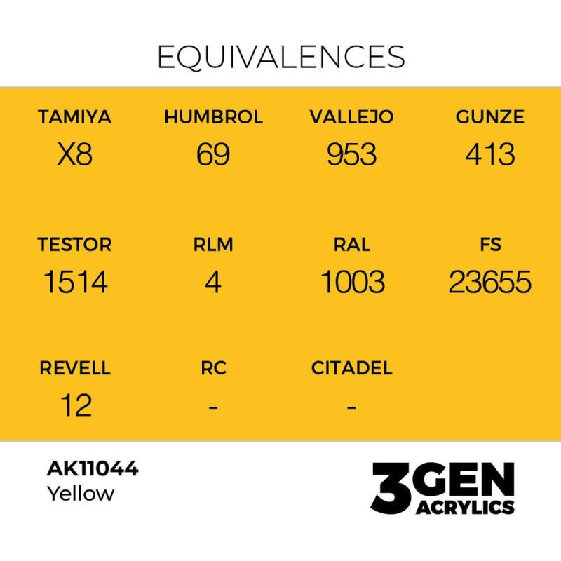  AK - Peinture 3gen : Yellow - 17 ml