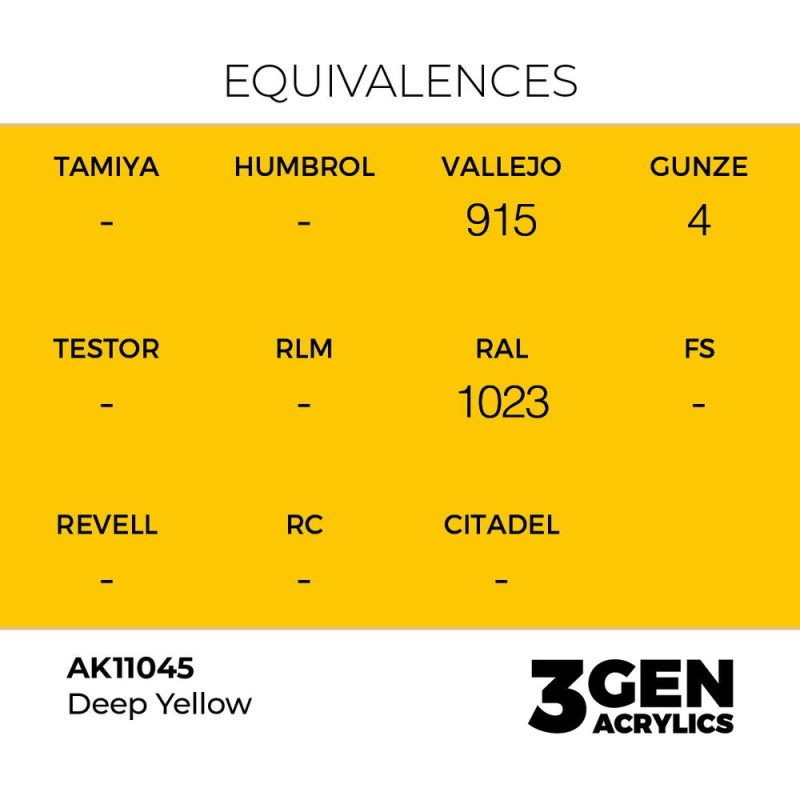  AK - Peinture 3gen : Deep Yellow - 17 ml