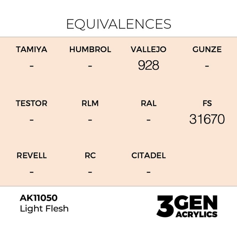  AK - Peinture 3gen : Light Flesh - 17 ml