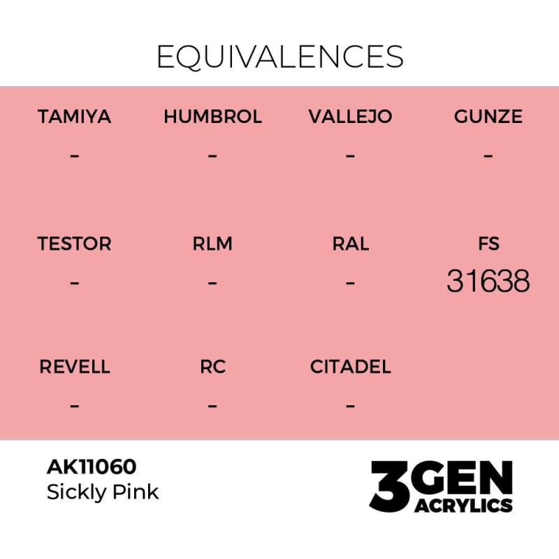  AK - Peinture 3gen : Sickly Pink - 17 ml
