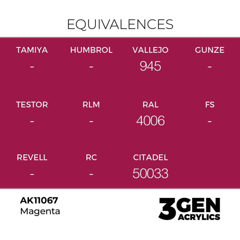  AK - Peinture 3gen : Magenta - 17 ml
