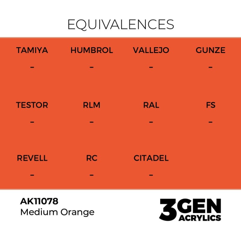  AK - Peinture 3gen : Medium Orange - 17 ml