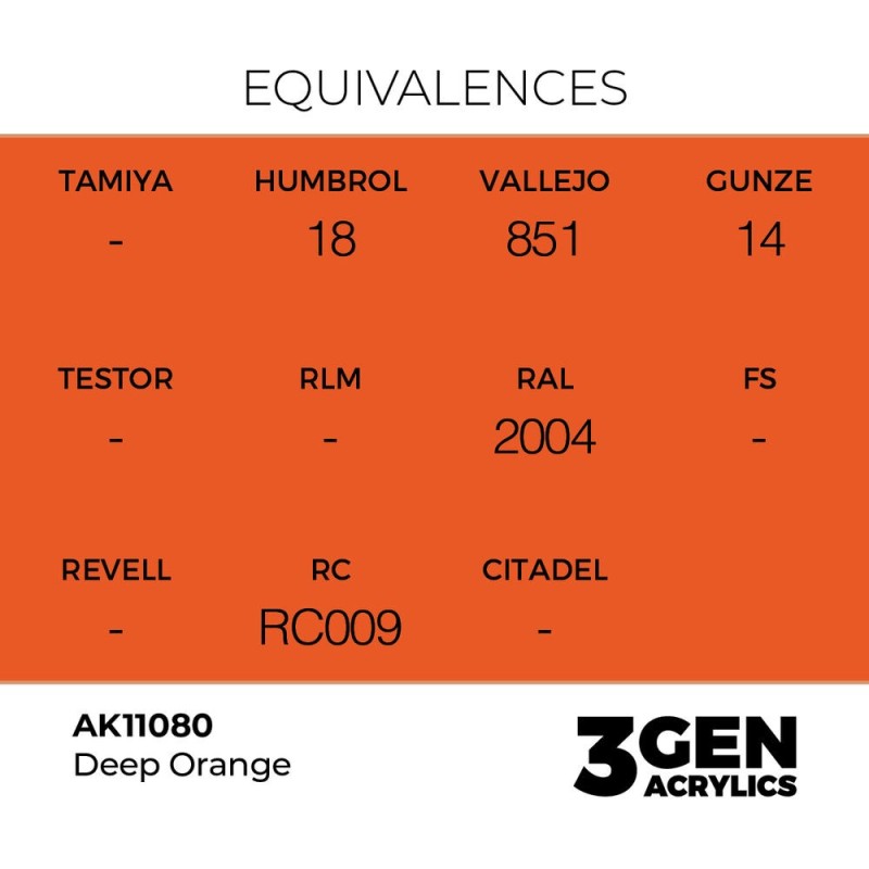  AK - Peinture 3gen : Deep Orange - 17 ml