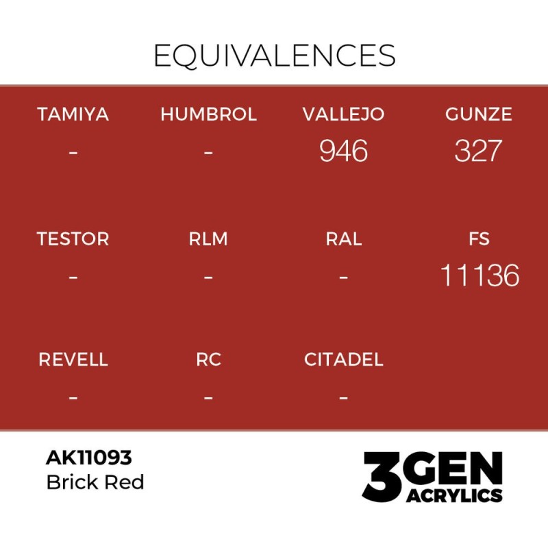  AK - Peinture 3gen : Brick Red - 17 ml