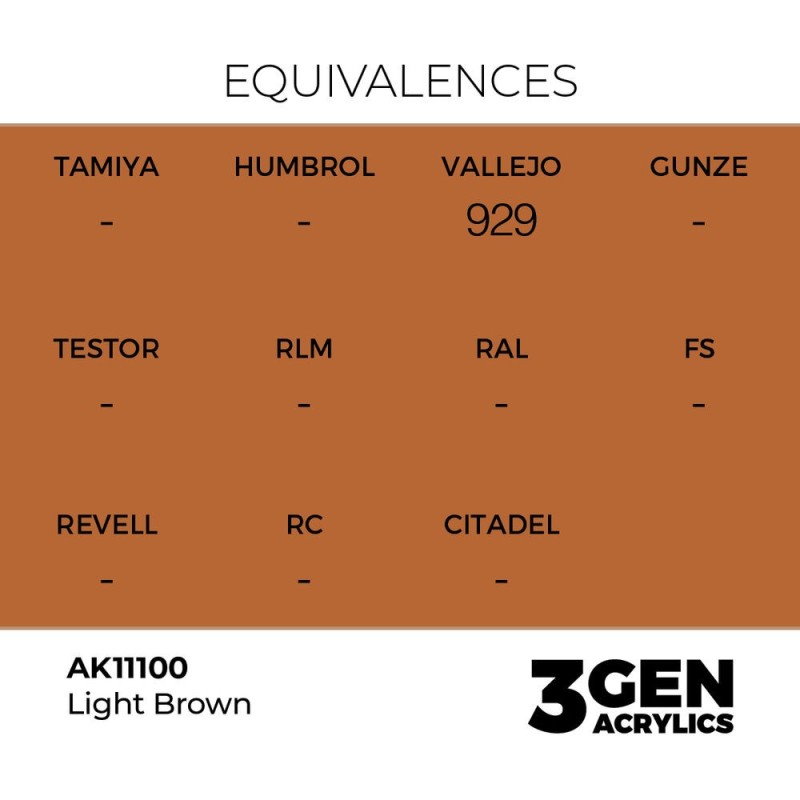  AK - Peinture 3gen : Light Brown - 17 ml