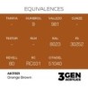  AK - Peinture 3gen : Orange Brown - 17 ml