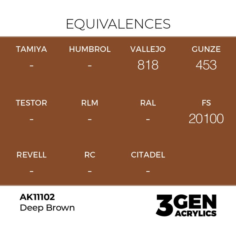  AK - Peinture 3gen : Deep Brown - 17 ml