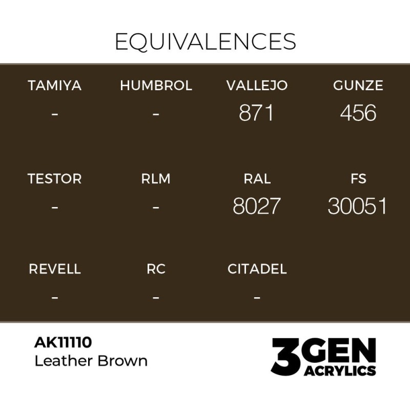  AK - Peinture 3gen : Leather Brown - 17 ml