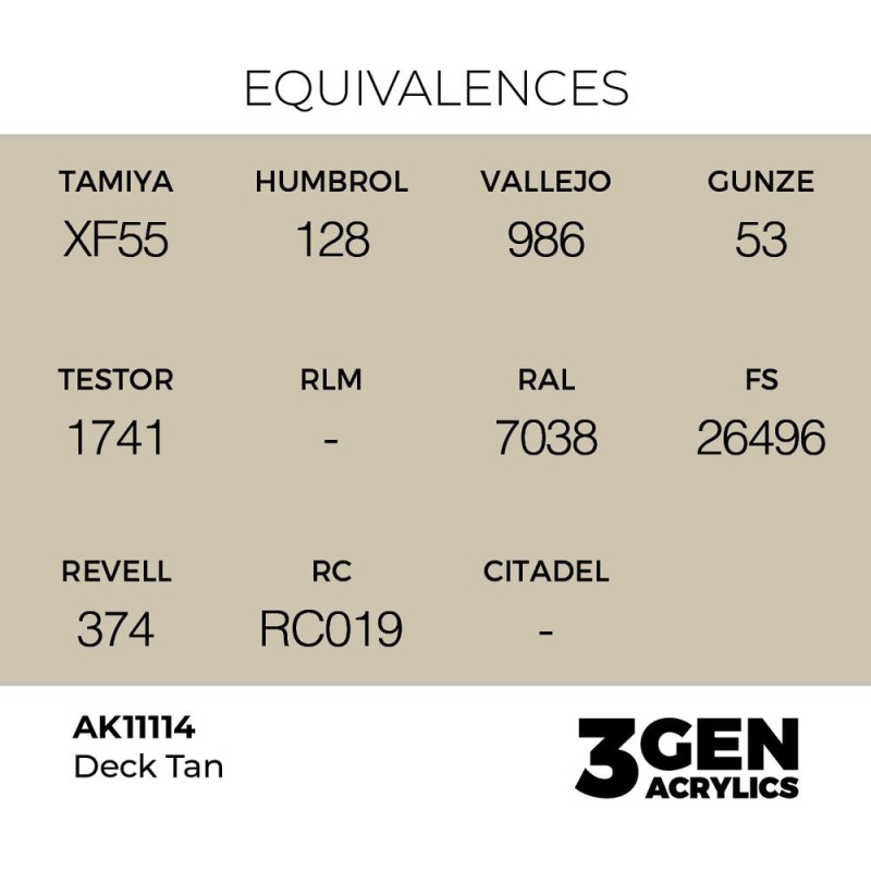  AK - Peinture 3gen : Deck Tan - 17 ml