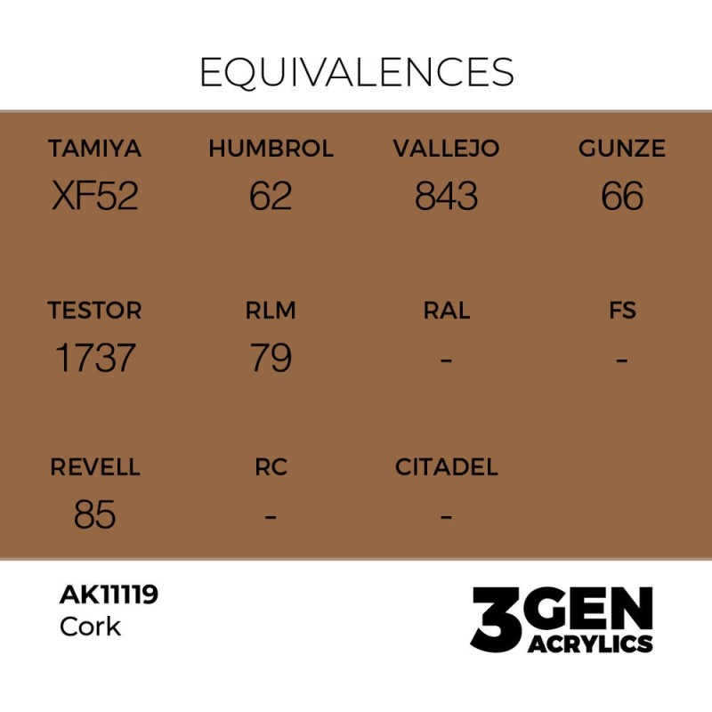  AK - Peinture 3gen : Cork - 17 ml
