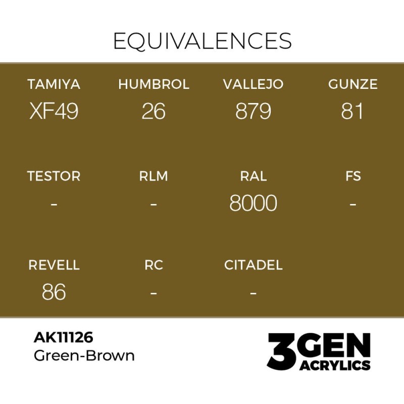  AK - Peinture 3gen : Green - Brown - 17 ml