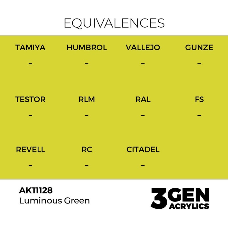  AK - Peinture 3gen : Luminous Green - 17 ml