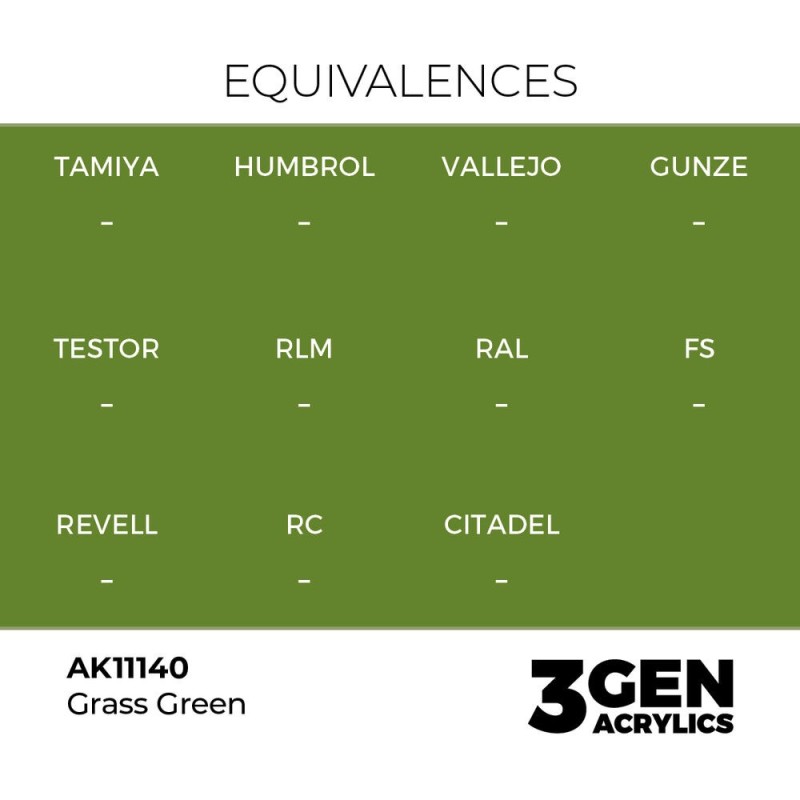  AK - Peinture 3gen : Grass Green - 17 ml