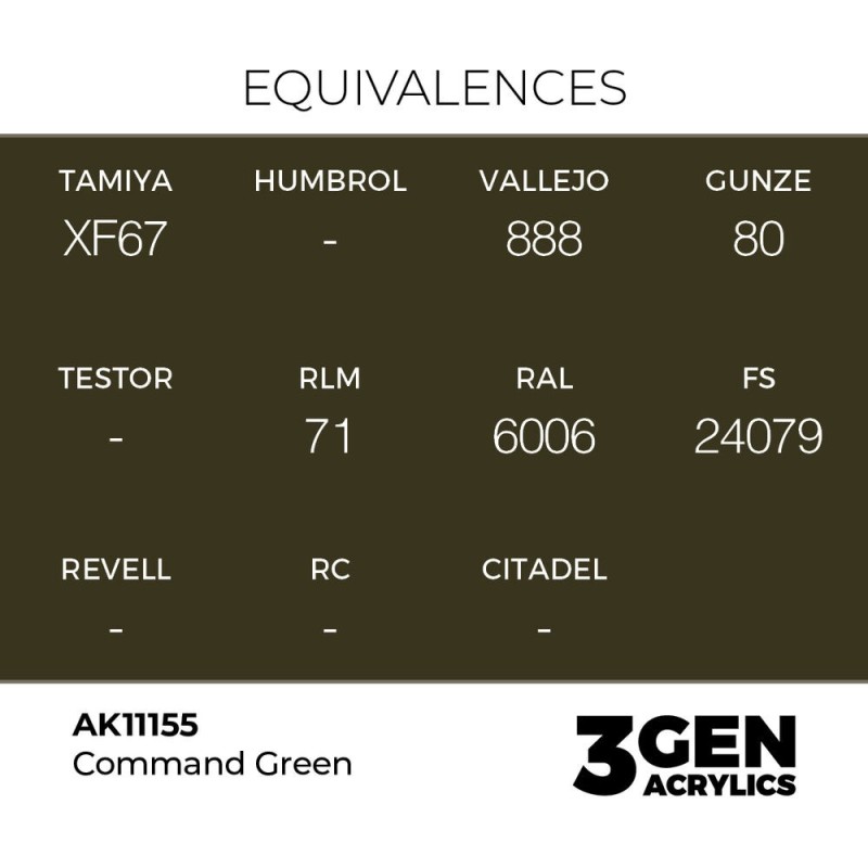  AK - Peinture 3gen : Command Green - 17 ml