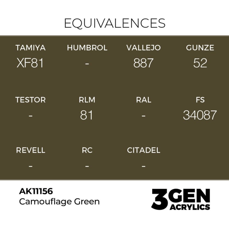  AK - Peinture 3gen : Camouflage Green - 17 ml