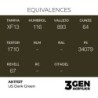  AK - Peinture 3gen : US Dark Green - 17 ml