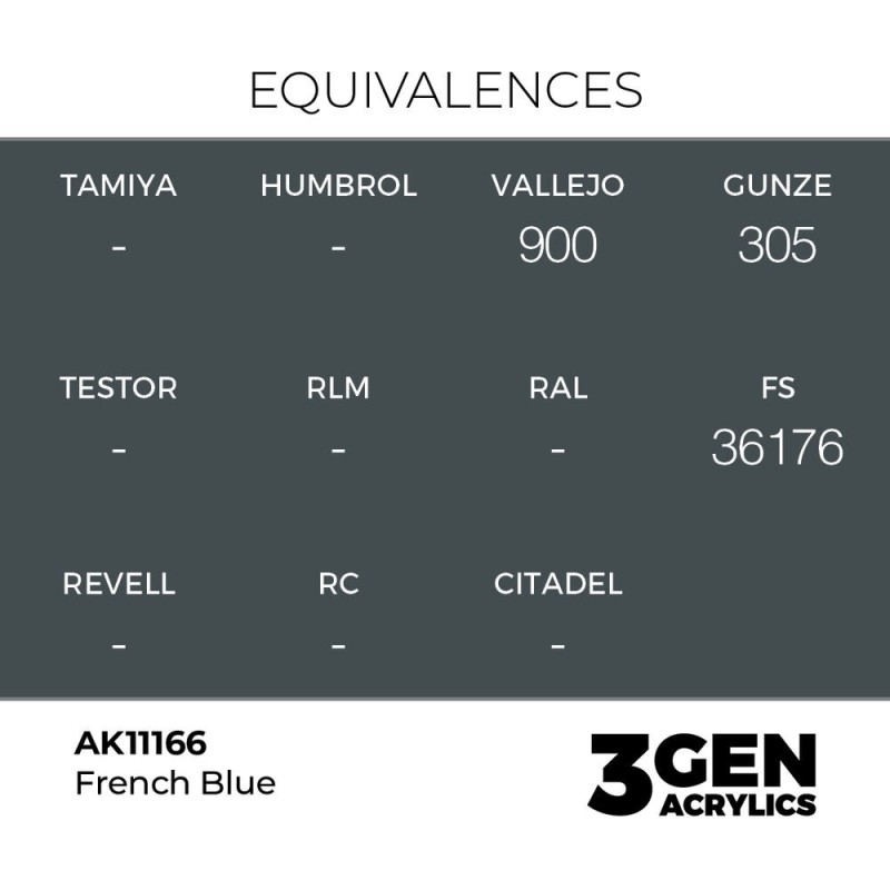  AK - Peinture 3gen : French Blue - 17 ml