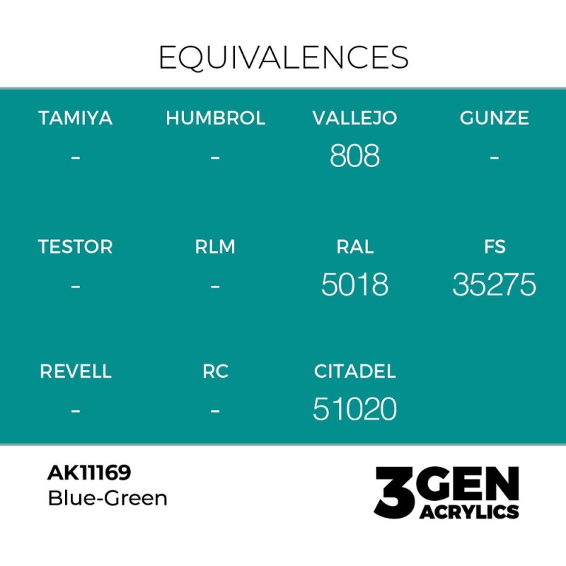  AK - Peinture 3gen : Blue - Green - 17 ml