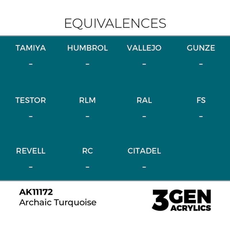  AK - Peinture 3gen : Archaic Turquoise - 17 ml