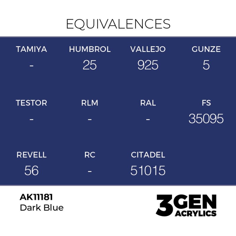  AK - Peinture 3gen : Dark Blue - 17 ml